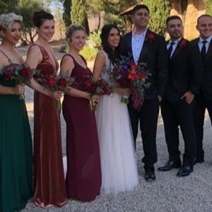 Anthro Logan Velvet Dress